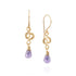 Universe Gold Amethyst Drop Earrings - Studio Spirali