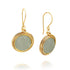 Universe Gold Chalcedony Earrings - Studio Spirali