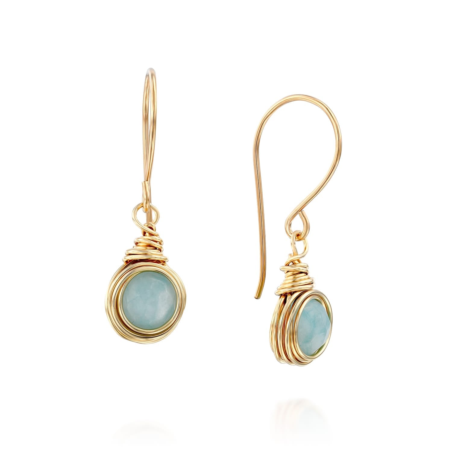 Universe Gold Jade Sphere Earrings - Studio Spirali