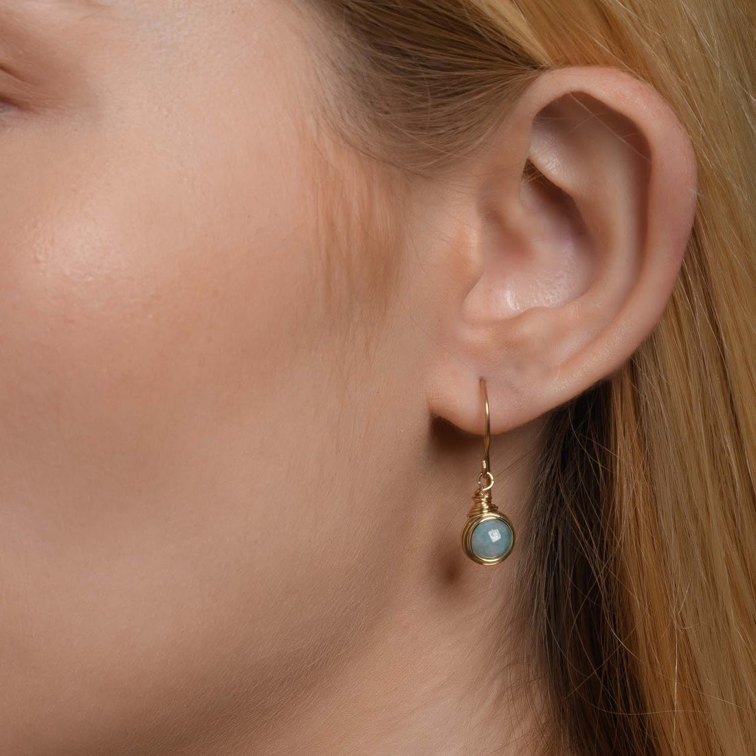 Universe Gold Jade Sphere Earrings - Studio Spirali