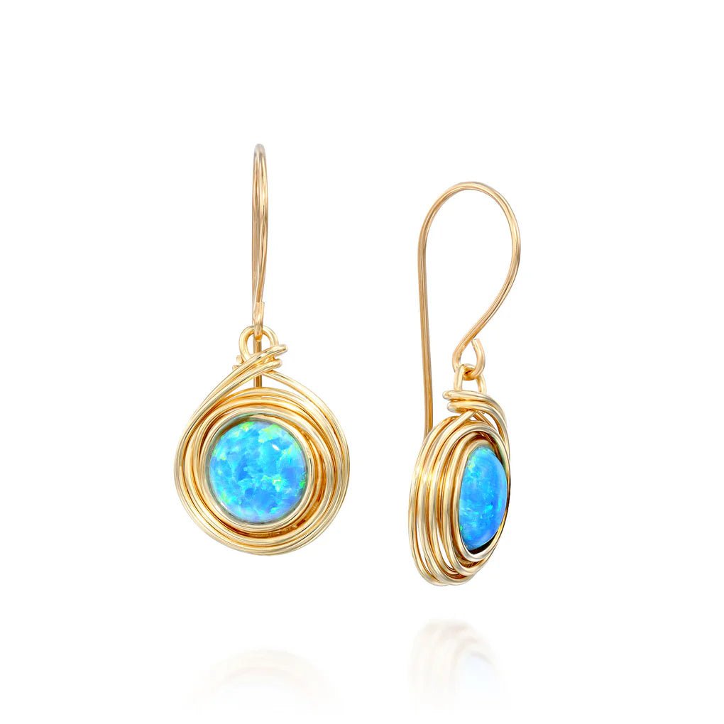 Universe Gold Opal Bead Earrings - Studio Spirali