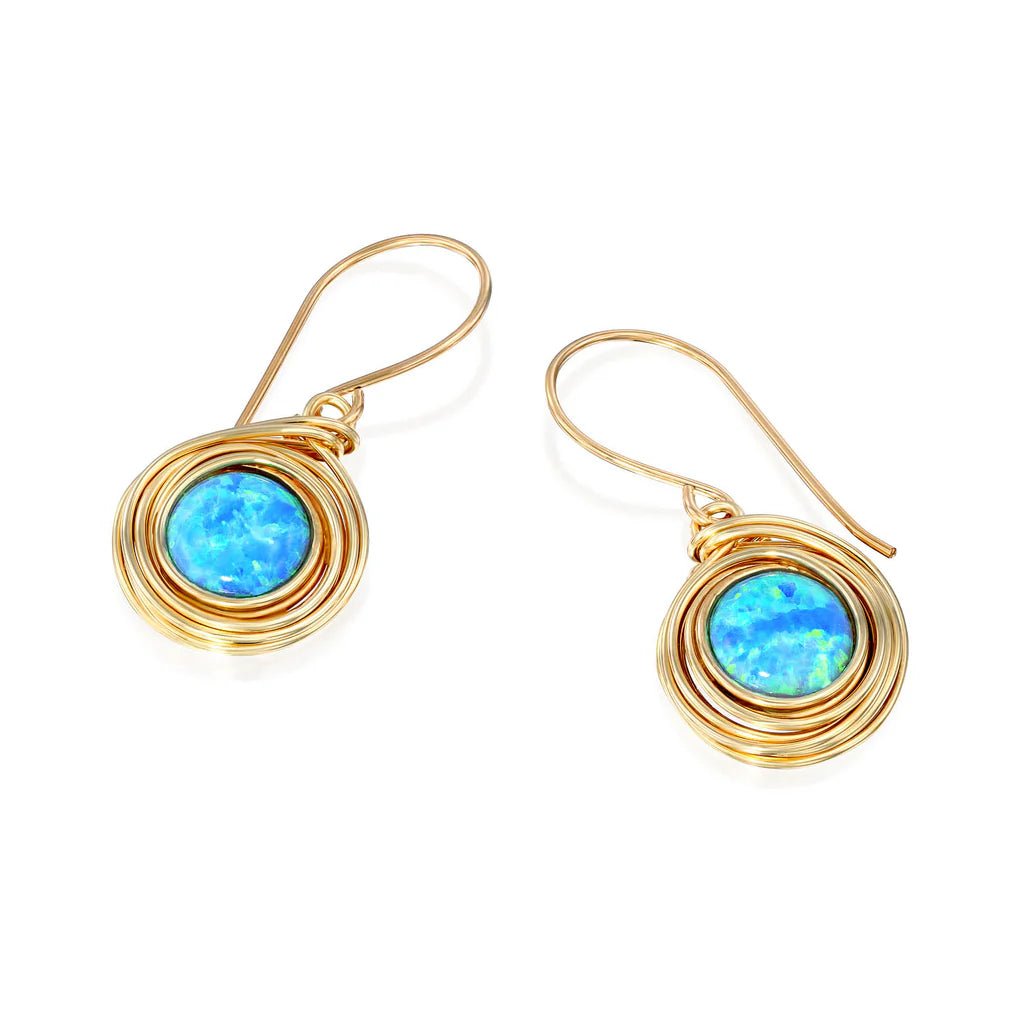 Universe Gold Opal Bead Earrings - Studio Spirali