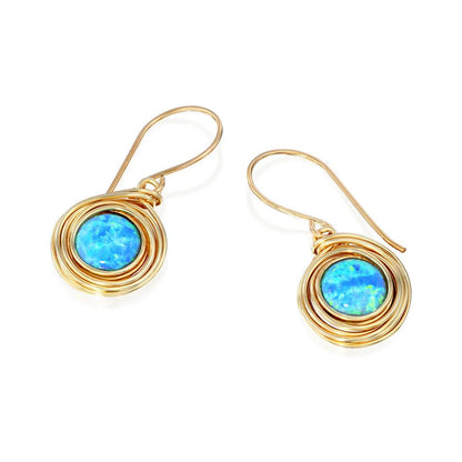 Universe Gold Opal Bead Earrings - Studio Spirali