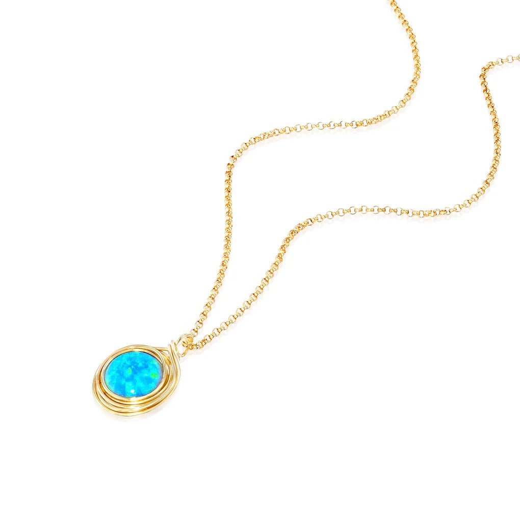 Universe Gold Opal Bead Necklace - Studio Spirali