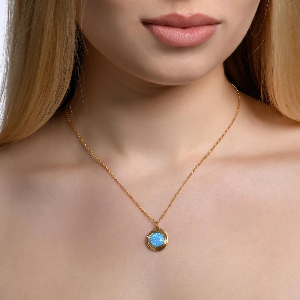 Universe Gold Opal Bead Necklace - Studio Spirali