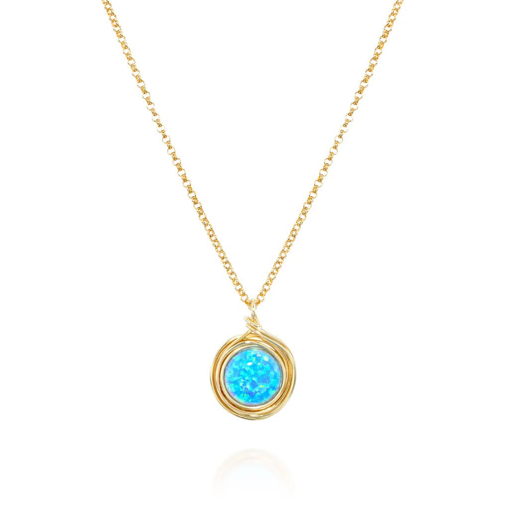 Universe Gold Opal Bead Necklace - Studio Spirali