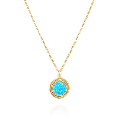 Universe Gold Opal Bead Necklace - Studio Spirali
