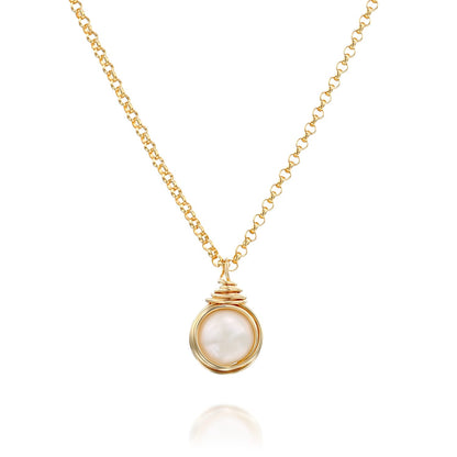 Universe Gold Pearl Sphere Necklace - Studio Spirali