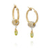 Universe Gold Peridot Zircon Earrings - Studio Spirali