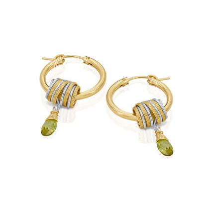 Universe Gold Peridot Zircon Earrings - Studio Spirali