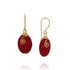 Universe Gold Red Coral Earrings - Studio Spirali