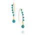 Universe Gold Turquoise Beaded Earrings - Studio Spirali