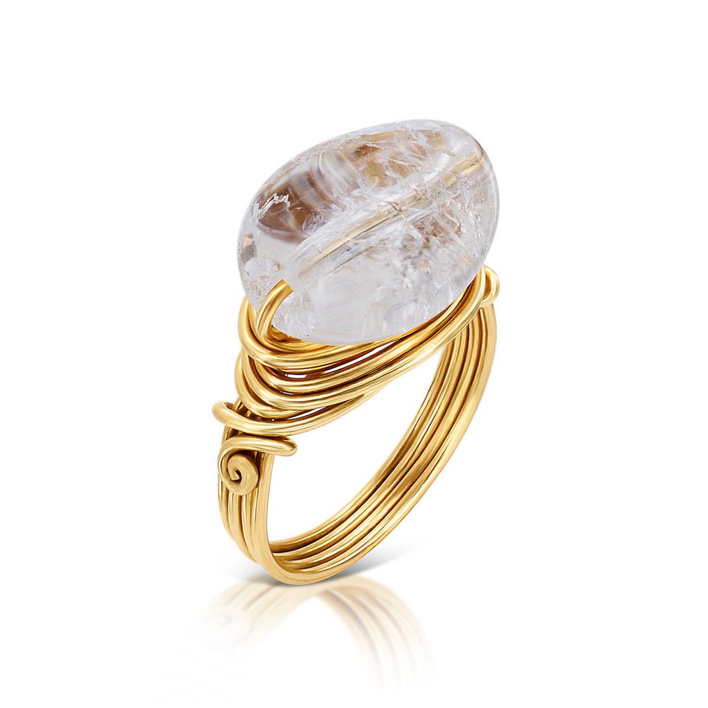 Universe Ice Quartz Ring - Studio Spirali