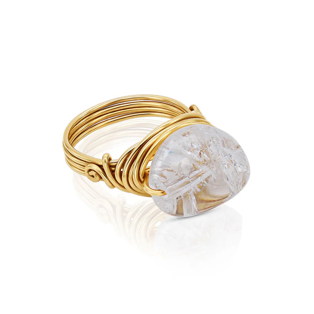 Universe Ice Quartz Ring - Studio Spirali