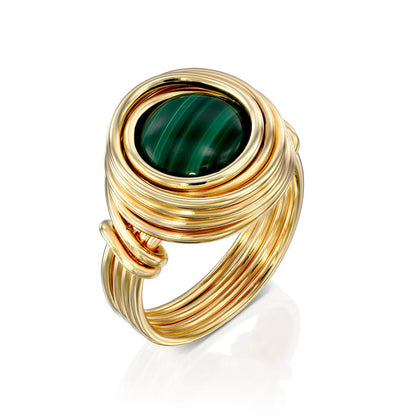 Universe Malachite Ring - Studio Spirali