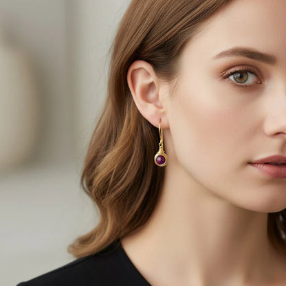 Universe Ruby Bead Earrings - Studio Spirali