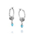 Universe Silver Aquamarine Zircon Earrings - Studio Spirali