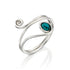 Universe Silver Turquoise Snake Ring - Studio Spirali