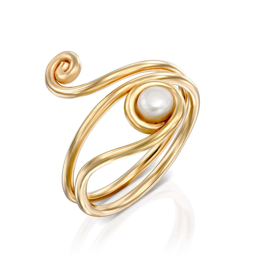 Universe Snake Pearl Ring - Studio Spirali