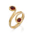 Universe Swirl Garnet Ring - Studio Spirali