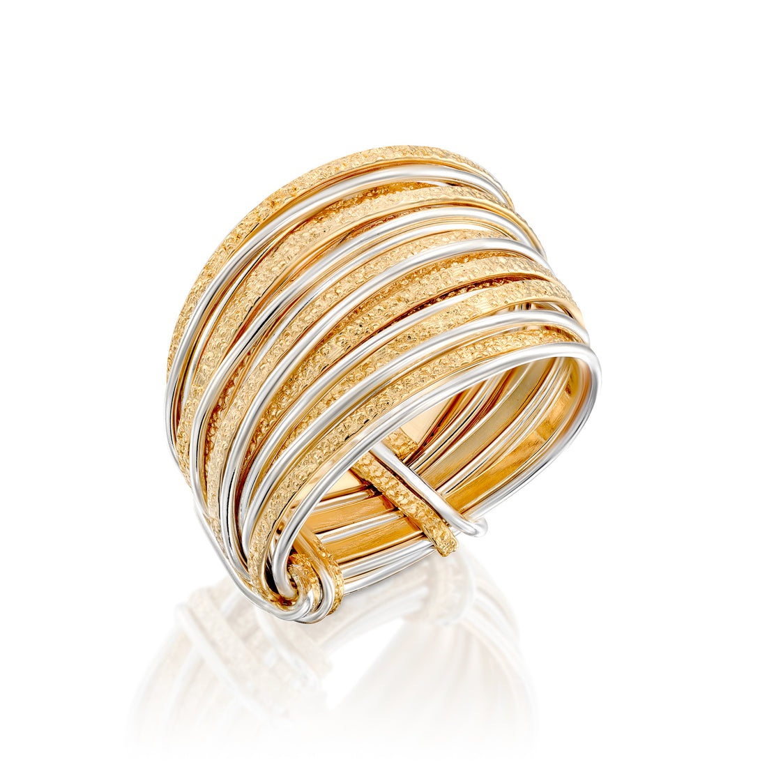 Gold &amp; Silver Sand Ring