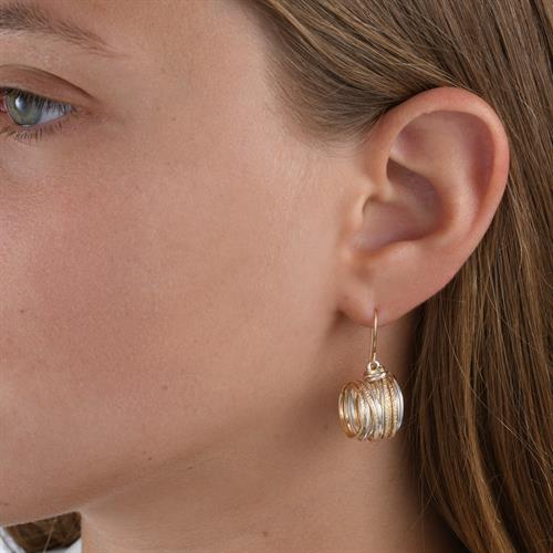 Gold &amp; Silver Spiral Earrings