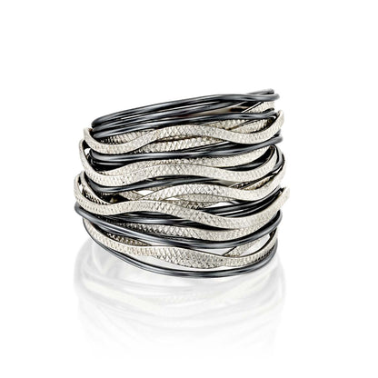Spirali Black &amp; Silver Ring - Studio Spirali
