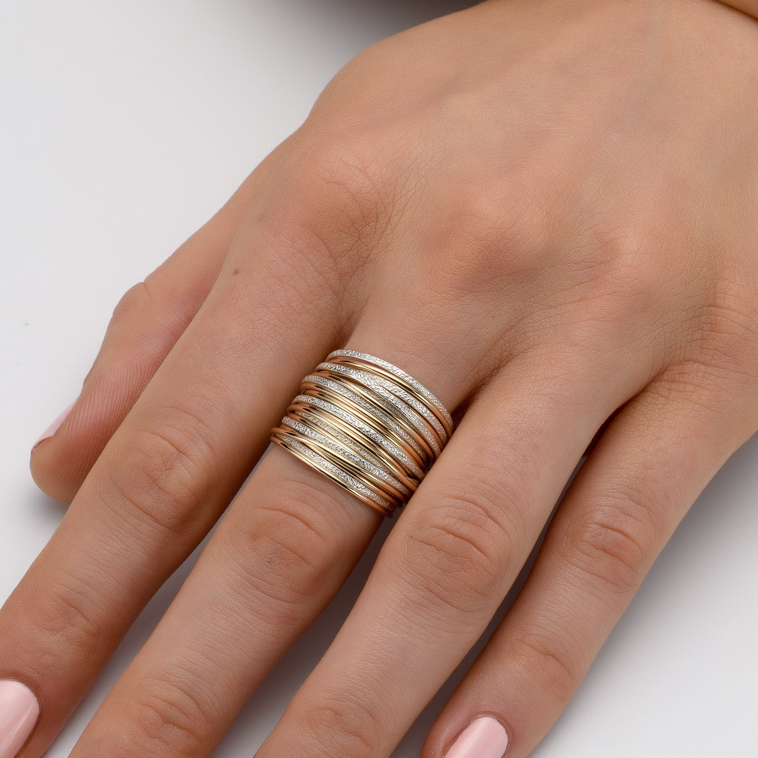 Spirali Gold &amp; Silver Aurora Ring - Studio Spirali