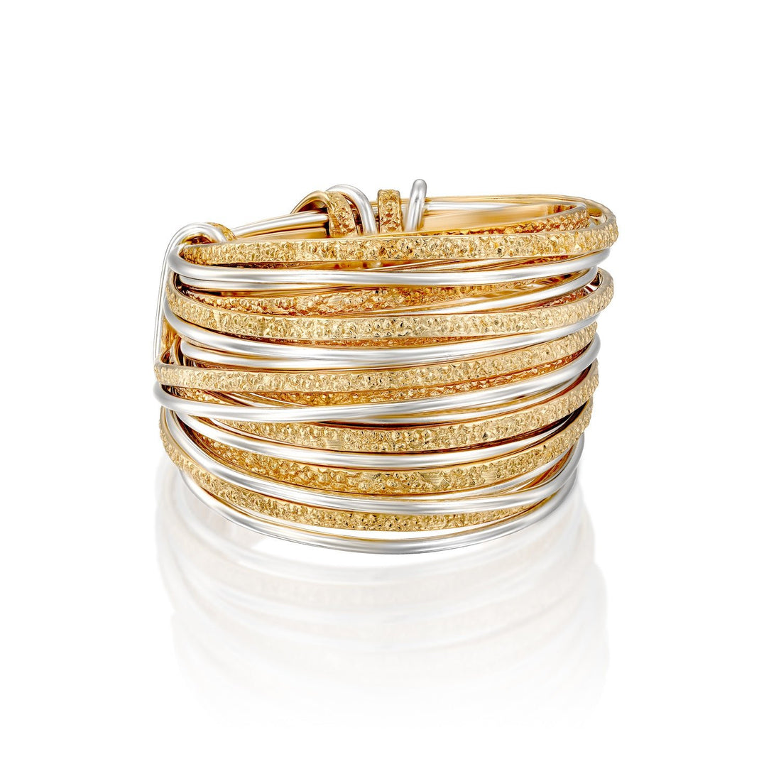 Spirali Gold &amp; Silver Sand Ring - Studio Spirali