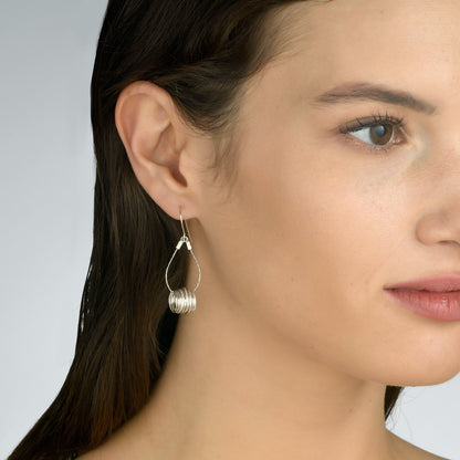 Spirali Gold &amp; Silver Teardrop Earrings - Studio Spirali