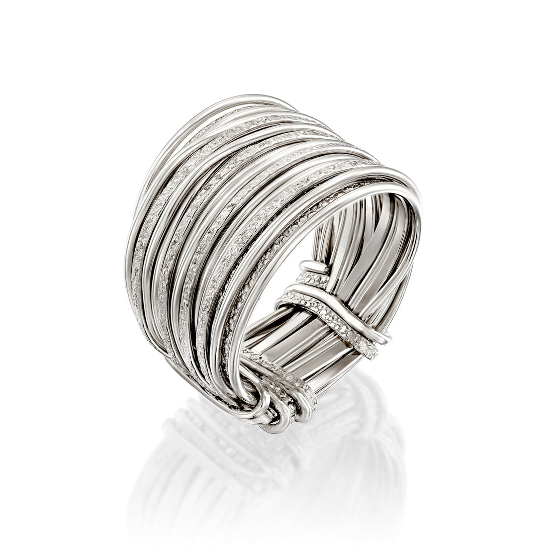 Spirali White Sand Ring - Studio Spirali