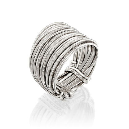 Spirali White Sand Ring - Studio Spirali