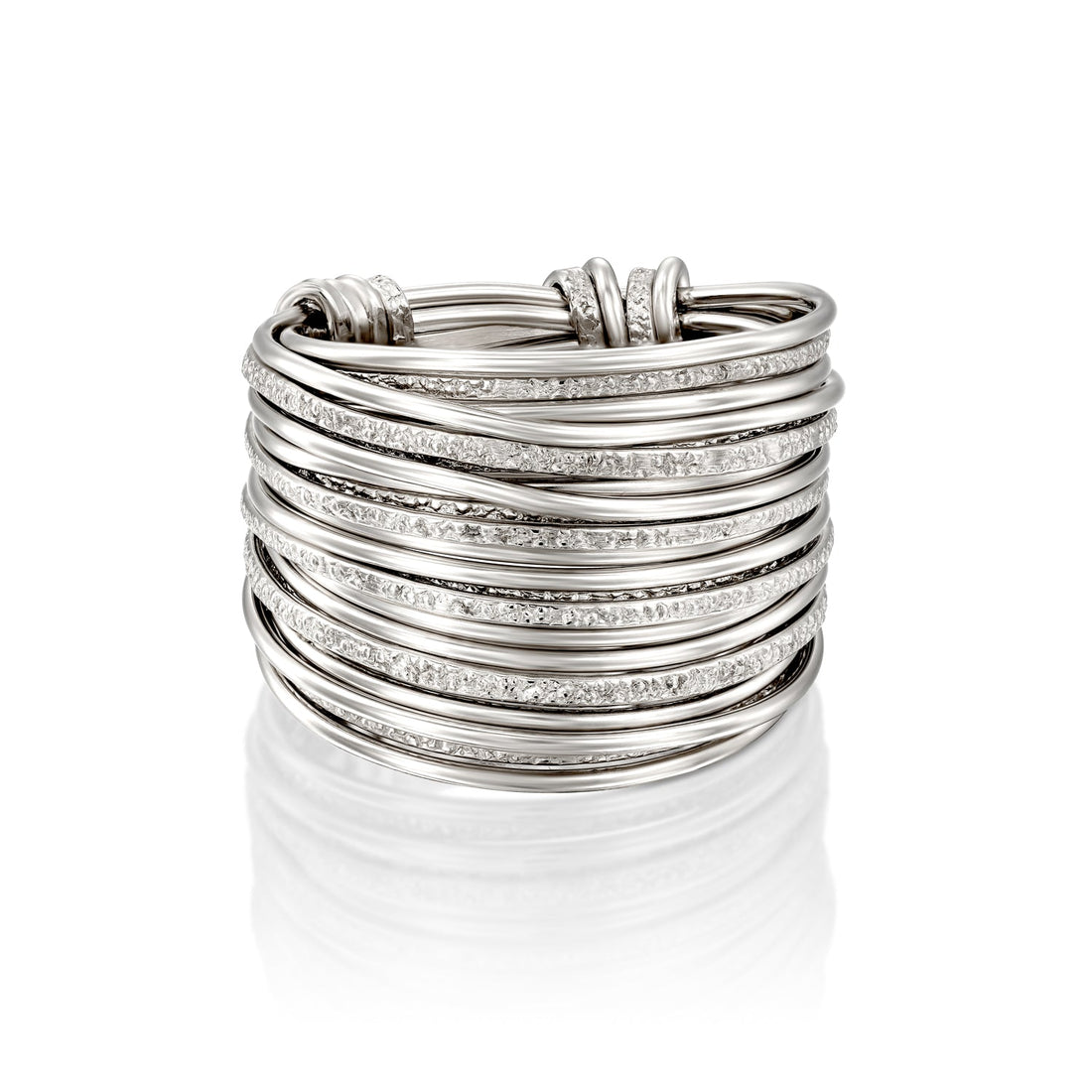 Spirali White Sand Ring - Studio Spirali