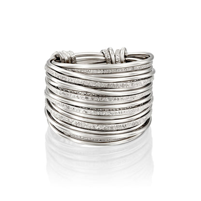 Spirali White Sand Ring - Studio Spirali